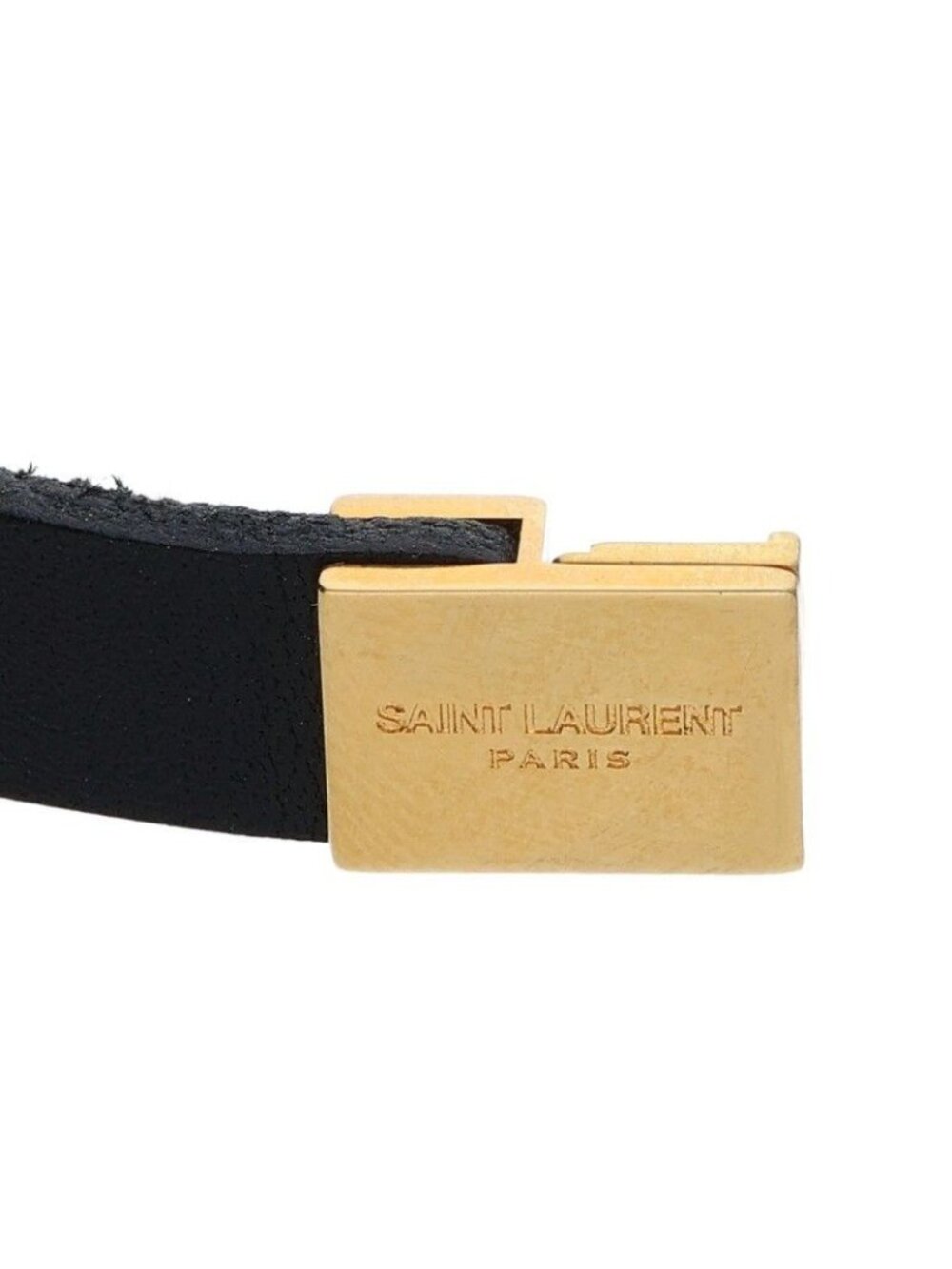 Saint Laurent Paris Ysllogo Leather Bracelet - Picture 3 of 5